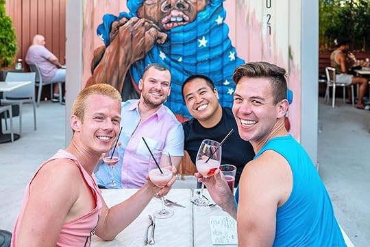 Group at dbar one of the gay bars in boston