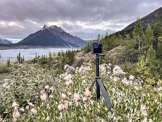 The GoPro 360 MAX on the collapsable GoPro selfie stick