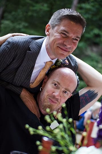 A photograph by Lisa Whiteman of Jonathan VanAntwerpen and Johno Wells, taken June 28, 2014.
