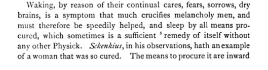 a quote from Anatomy of Melancholy