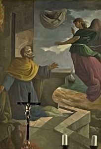 An angel appears to Joseph