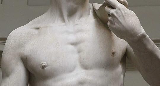 the breast of Michelangelo's