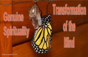 Genuine spirituality is transformation of thee mind.