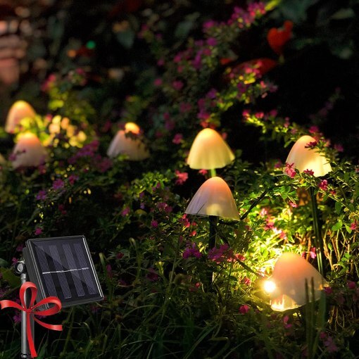 mushroom solar lights