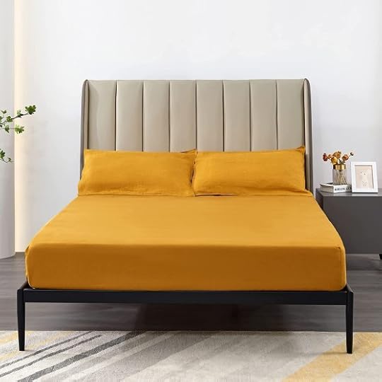 mustard color linen sheets