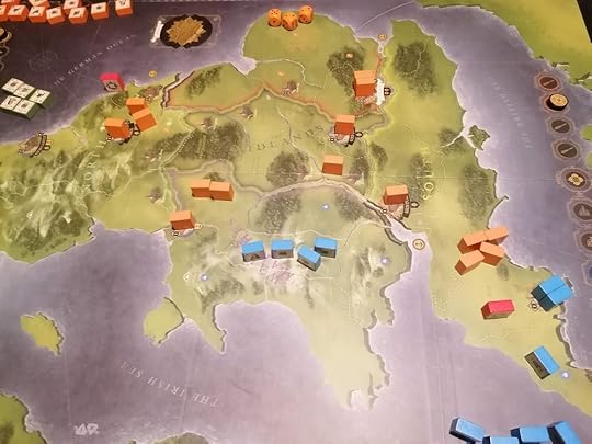 Top down view of the game board.