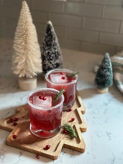pomegranate ginger paloma blogilates mocktail non-alcoholic holiday drink