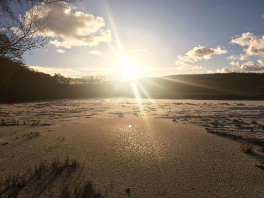 snowy loch