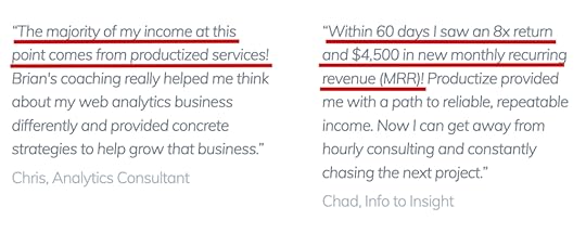 productize and scale review student results