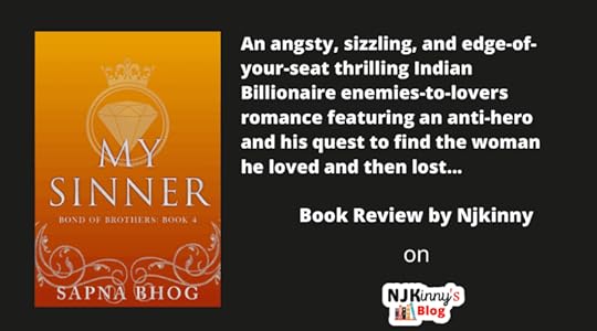 My Sinner by Sapna Bhog Book Review by Njkinny