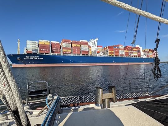 Sharing a shipping channel with a thousand foot vessel