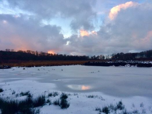 colour in the thawed places of the loch