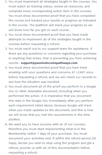 passive income pathways review money–back guarantee