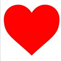 Red heart shape