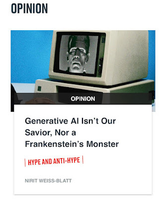 Generative AI Is Not Our Gateway To Heaven Nor A Frankenstein Monster The Daily Beast Dr Nirit Weiss-Blatt