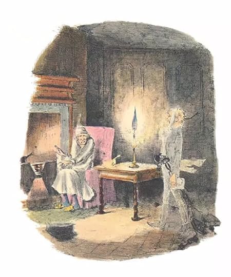 Original John Leech illustration in Dicken���s A Christmas Carol - Marley���s ghost