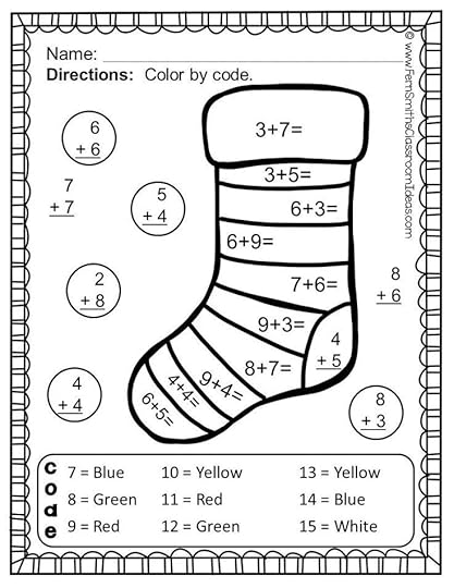 math fact color by number TeachersPayTeachers