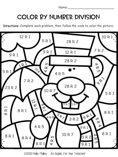 Division Color by Number Superstar Worksheets