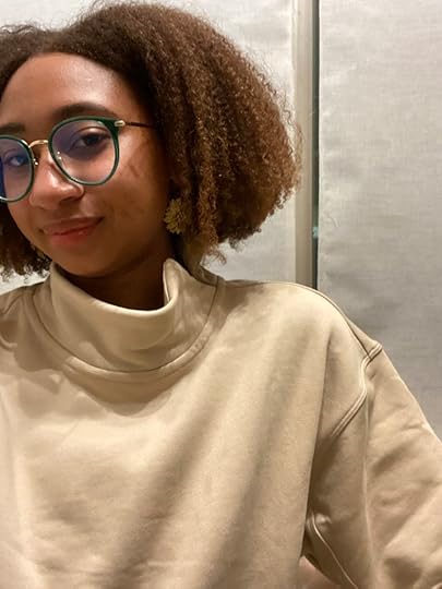 kennedy hill wearing popflex uptown mockneck sweatshirt in sand color review