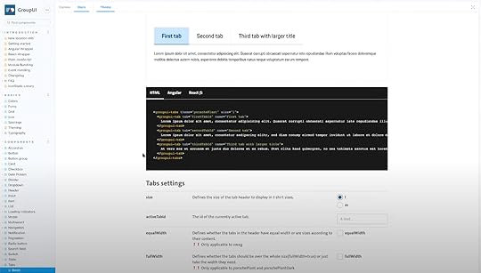 Volkswagen example of tab patterns