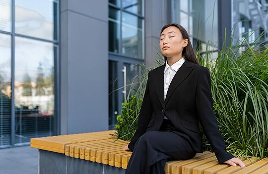 business woman pause to reflect