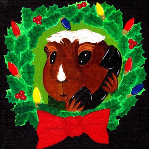 Rachel E Smith guinea pig painting Peregrine