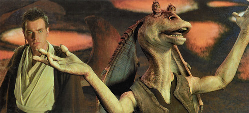 Ewan McGregor and Ahmed Best in Star Wars - Episode I - The Phantom Menace (1999)