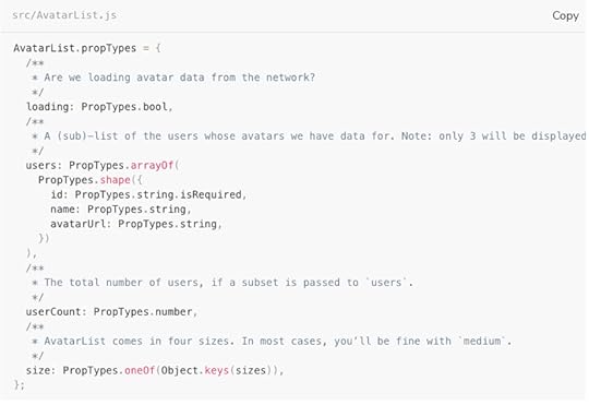 Storybook documentation for developers and designers