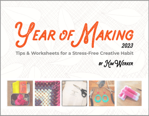 Cover image of the Year of Making 2023 Ebook, by Kim Werker.