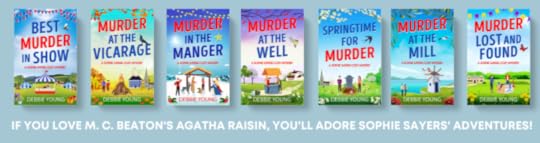 array of first seven Sophie Sayers novels