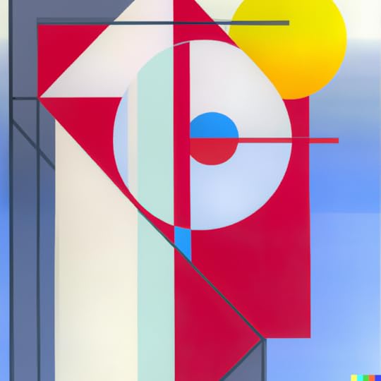 An AI generated image created with the prompt: “A bauhaus painting of destiny” created by Matt Murrie on DALLE