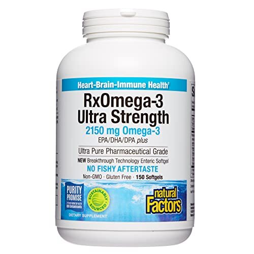 Natural Factors, Ultra Strength RxOmega-3 Fish Oil, DHA and EPA, 150 Softgels