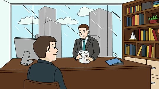 Man interviewing in a business office