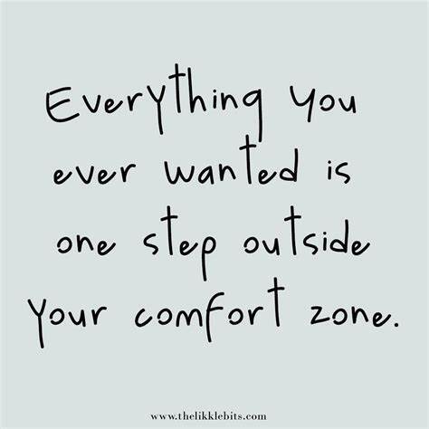 Step outside your comfort zone