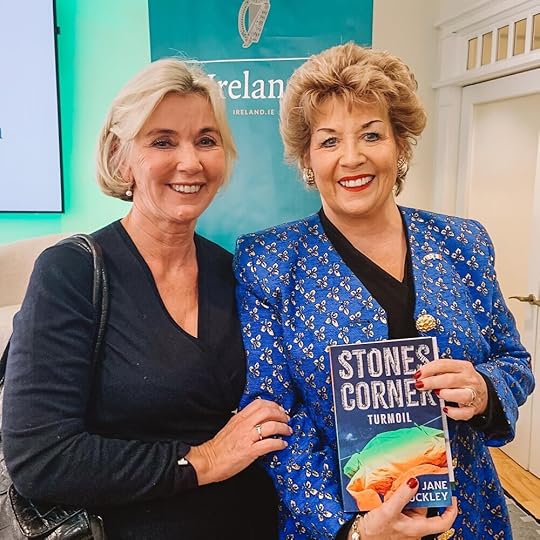 Hello from the ‘city that never sleeps’ - New York! I”m here meeting some incredibly interesting people and, of course, to promote the Stones Corner Series. Here I am with Ambassador Geraldine Byrne Nason, Ireland's 19th Ambassado