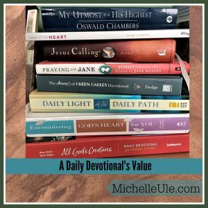 stack of devotionals