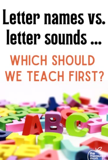 letter names or sounds first
