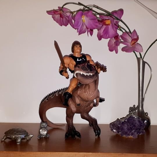Wun-Dar rides his Giganotosaurus