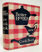 The Better Homes and Gardens cookbook from the 1970s, with the red and white checkered cover