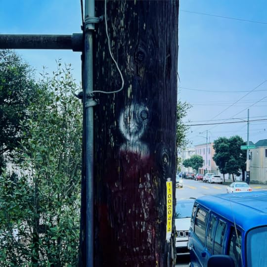 This is a photo of a telephone with a white stain on it.