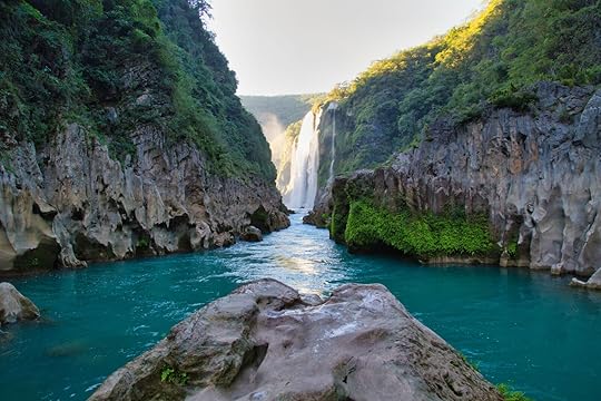Straight shot of tamul Waterfall