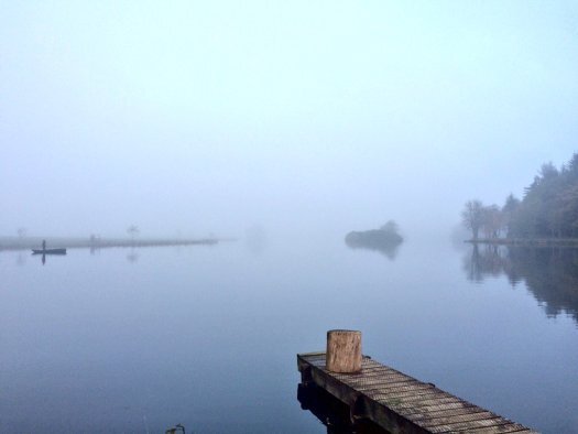Pitfour Lake in the mist