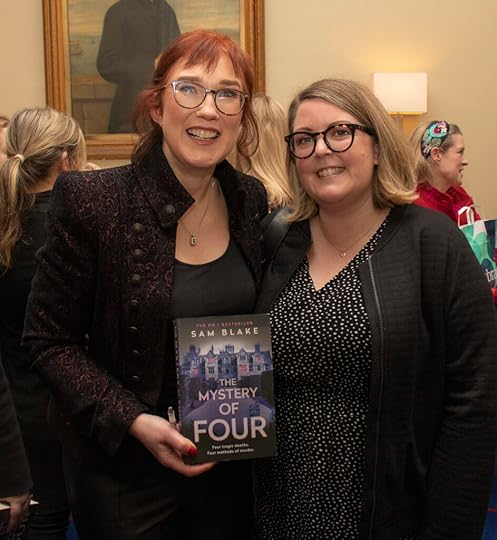 Sam Blake and Catherine Ryan Howard at The Mystery of Four launch Royal St George Yacht Club Jan 10 2023