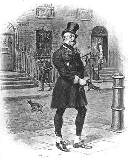drawing of Mr Micawber by Phiz