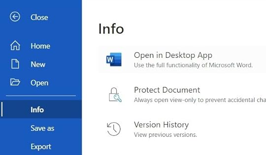 Image of version history