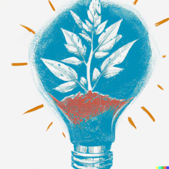 A botanical illustration of a powerful idea created using DALLE