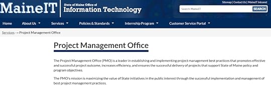 State of Maine PMO mission statement