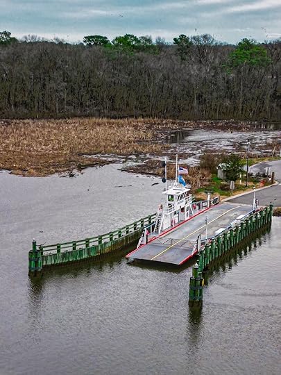 aerial of woodland ferry