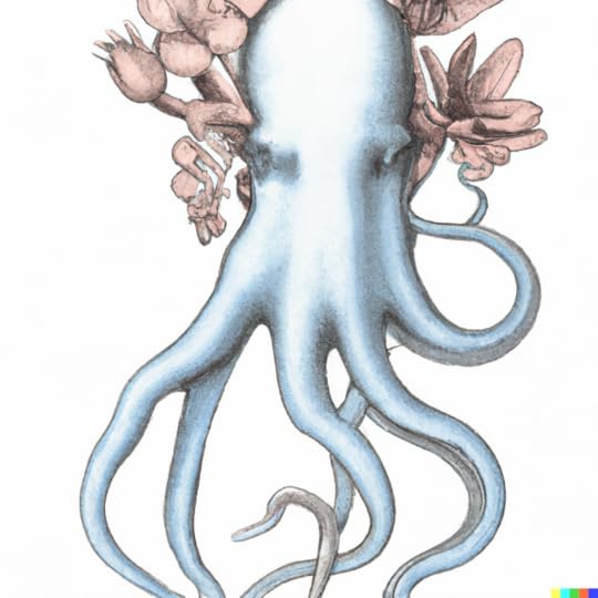A botanical illustration of a half human half octopus created using DALLE