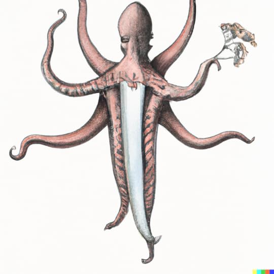 A botanical illustration of a half human half octopus created using DALLE